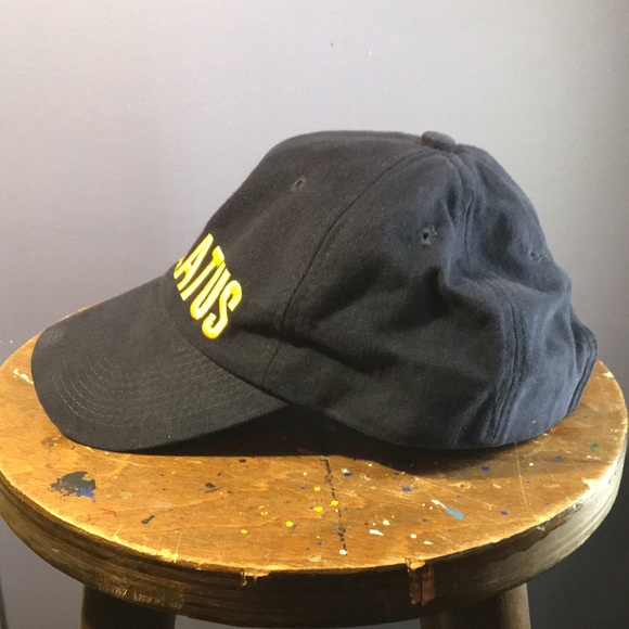 Dark blue Pilatus Globus full 6 panel hat adjustable back strap cap w stitching - Picture 6 of 13